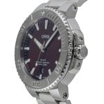 Oris Aquis Date 01 733 7766 4158-07 8 22 05PEB (Onbekend (willekeurig serienummer)) - Rood wijzerplaat 42mm Staal (6/8)