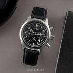 IWC Pilot Chronograph IW374101 (1995) - Zwart wijzerplaat 36mm Staal (3/8)