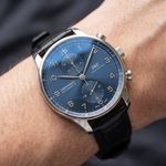 IWC Portuguese Chronograph IW371606 (Unknown (random serial)) - Blue dial 41 mm Steel case (4/5)