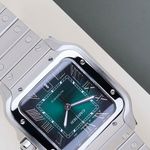 Cartier Santos WSSA0062 (2025) - Green dial 40 mm Steel case (4/8)