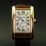 Cartier Tank Américaine n/a (Unknown (random serial)) - White dial 31 mm Gold/Steel case (3/4)