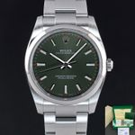 Rolex Oyster Perpetual 34 114200 (2018) - Green dial 34 mm Steel case (1/8)