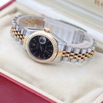 Rolex Lady-Datejust 69173 (Onbekend (willekeurig serienummer)) - Zwart wijzerplaat 26mm Goud/Staal (1/8)