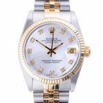 Rolex Datejust 31 68273 (1991) - Silver dial 31 mm Gold/Steel case (3/8)