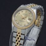 Rolex Lady-Datejust 69173 (1989) - Gold dial 26 mm Gold/Steel case (6/7)