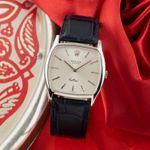 Rolex Cellini 3805 (1972) - Silver dial 31 mm White Gold case (1/8)