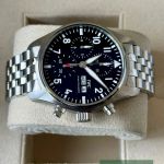 IWC Pilot Chronograph IW388113 (2025) - Zwart wijzerplaat 41mm Staal (4/7)