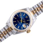 Rolex Lady-Datejust 69173 (1993) - Blue dial 26 mm Gold/Steel case (1/8)