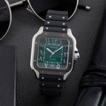 Cartier Santos WSSA0055 (2024) - Green dial 40 mm Steel case (1/8)