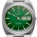 Omega Seamaster 166.0213.1 (1977) - Groen wijzerplaat 40mm Staal (1/8)