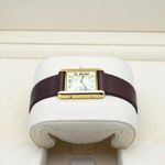 Cartier Tank Vermeil 366001 (Unknown (random serial)) - Yellow dial 20 mm Silver case (3/8)
