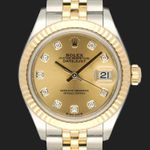 Rolex Lady-Datejust 279173 (2021) - Champagne dial 28 mm Gold/Steel case (3/8)