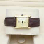 Cartier Tank Unknown (Unknown (random serial)) - Yellow dial 23 mm Silver case (5/8)
