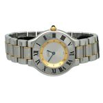 Cartier 21 Must de Cartier 1330 (1990) - Zilver wijzerplaat 31mm Goud/Staal (5/6)
