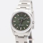 Rolex Oyster Perpetual 34 114200 (2007) - Green dial 34 mm Steel case (1/10)
