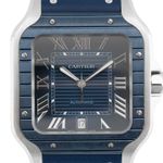 Cartier Santos WSSA0048 (2022) - Blue dial 40 mm Steel case (2/5)