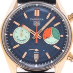 TAG Heuer Carrera CBS2241.FN8023 (2025) - Blauw wijzerplaat 39mm Roségoud (1/7)