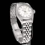 Rolex Lady-Datejust 69174 (1989) - Silver dial 26 mm Steel case (5/8)
