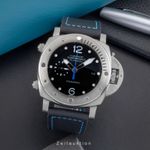 Panerai Luminor Submersible 1950 3 Days Automatic PAM00614 (Onbekend (willekeurig serienummer)) - Zwart wijzerplaat 47mm Titanium (3/8)