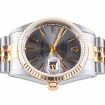 Rolex Datejust 36 16233 (1993) - Grey dial 36 mm Gold/Steel case (6/8)