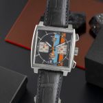 TAG Heuer Monaco Calibre 12 CAW2113.FC6250 (Onbekend (willekeurig serienummer)) - Zwart wijzerplaat 39mm Staal (3/8)