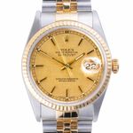Rolex Datejust 36 16233 (1991) - Champagne dial 36 mm Gold/Steel case (3/8)