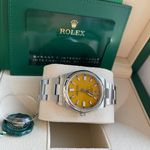 Rolex Oyster Perpetual 36 126000 (2021) - Yellow dial 36 mm Steel case (4/6)