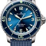 Blancpain Fifty Fathoms 5010-12B40-O64B (2024) - Blue dial 43 mm Titanium case (2/2)