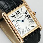 Cartier Tank Solo W1018855 (2018) - Silver dial 27 mm Yellow Gold case (3/8)
