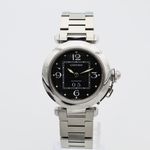 Cartier Pasha C W31053M7 (2003) - Black dial 35 mm Steel case (1/8)