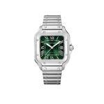 Cartier Santos WSSA0061 (2026) - Groen wijzerplaat 35mm Staal (1/8)