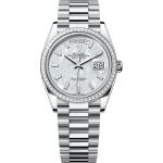 Rolex Day-Date 36 128396TBR (2025) - Wit wijzerplaat 36mm Platina (1/1)