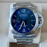 Panerai Luminor Marina Automatic PAM01058 (2020) - Blauw wijzerplaat 44mm Staal (2/7)