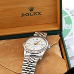 Rolex Datejust 36 16030 (Unknown (random serial)) - White dial 36 mm Steel case (3/8)