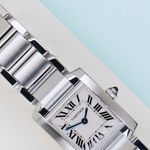 Cartier Tank Française SM W51008Q3 (2001) - White dial 20 mm Steel case (3/8)