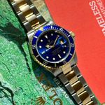Rolex Submariner Date 16613 (1996) - Blue dial 40 mm Gold/Steel case (6/8)