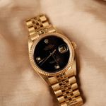 Rolex Datejust 36 16018 (1980) - Black dial 36 mm Yellow Gold case (8/8)