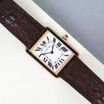 Cartier Tank Solo W5200004 (2019) - Zilver wijzerplaat 35mm Geelgoud (1/8)