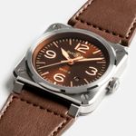 Bell & Ross BR 03 BR03A-GH-ST/SCA (2024) - Bruin wijzerplaat 42mm Staal (1/1)