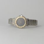 Cartier Santos 0907 (1990) - Grey dial 25 mm Gold/Steel case (2/8)