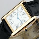 Cartier Tank Solo W1018755 (2018) - Wit wijzerplaat 31mm Geelgoud (5/8)