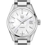 TAG Heuer Carrera Lady WBK1311.BA0652 (2023) - White dial 36 mm Steel case (1/3)