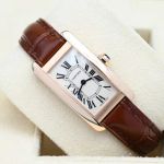 Cartier Tank Américaine W2607456 (2017) - Silver dial 35 mm Rose Gold case (1/8)