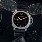 Panerai Luminor Marina 1950 3 Days Automatic PAM00359 (Onbekend (willekeurig serienummer)) - Zwart wijzerplaat 44mm Staal (1/8)