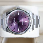 Rolex Oyster Perpetual 39 114300 (2020) - Purple dial 39 mm Steel case (3/4)
