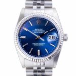 Rolex Datejust 36 16234 (1989) - Blue dial 36 mm Steel case (3/8)