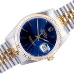 Rolex Datejust 36 16233 (1990) - Blue dial 36 mm Gold/Steel case (1/8)