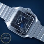 Cartier Santos WSSA0030 (2021) - Blue dial 40 mm Steel case (1/3)