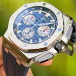 Audemars Piguet Royal Oak Offshore Chronograph 26420TI.OO.A027CA.01 (2023) - Blue dial 43 mm Titanium case (2/6)