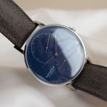 NOMOS Lambda 960.S3 (2020) - Blue dial 41 mm White Gold case (1/8)